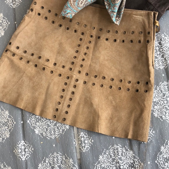 B.B. Dakota 100% leather skirt - Picture 2 of 5